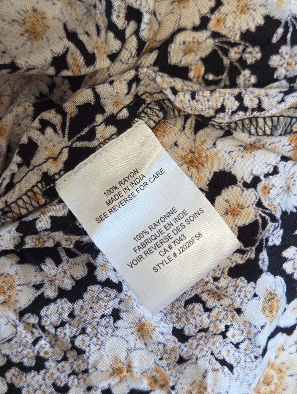 Patrons of Peace Black+White Floral Maxi Skirt Tie Back Front Slit Sz S NWOT - Picture 9 of 11